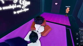 What if this horny slut gets dicked down by her king in Roblox?