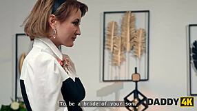 so this girl skips reading books and ends up fucking her boyfriend's stepdaddy on the sofa instead