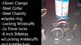 Sissy Selfbondage Preparation With Anal Plug And Extreme Monster Cock Dildo