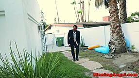 Bigtits beauty enjoys intense close-up action in missionary position.