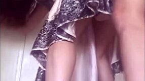 amoul solo went for that white woman bent over in lingerie with her satin panties down. he fucked her doggystyle in high heels while licking her ass.