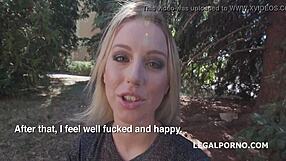 INSIDE KIRA THORN, The Blonde Russian Faces Rough 5on1 DP And DAP With Gaping Asshole And Cum Swallowing