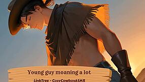 young guy lets out a lot of moans during his activity