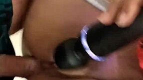 I feel so turned on as my stepbrother slides it deep in my ass with my vibrator buzzing.