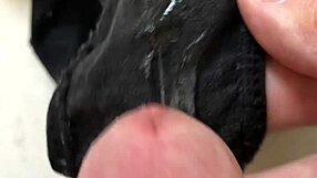 I slipped my dick right onto my girlfriend's dirty panties while she was out with friends