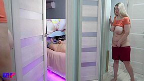 hey stepdaughter with those big natural tits is spying on her stepdad again in part 6 of this homemade solo session