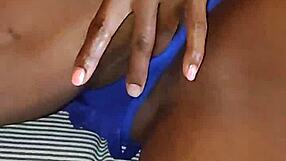 On My Way to Bed in Blue Lingerie to Touch Myself a Little 18+!