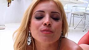 Fernanda, the Brazilian blonde from the favela, embraces passionately in this steamy encounter. She whispers, Come here, you.