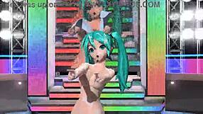 Oh my god, can you imagine Hatsune Miku from Vocaloid in full nude bunny costume showing off big ass and tits with pussy exposed!