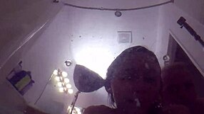 Candy cruise takes a deepthroat pov in the bathtub, gagging hard on cock while choking.