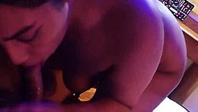 Intense oral session with my lover in the hotel room