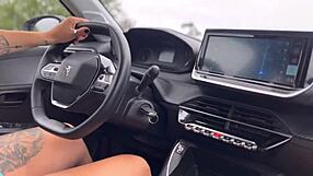 uber woman picks up client for rio to sao paulo trip pays with her ass he cums inside her tight asshole!