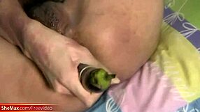 I feel so excited as a super slim ladyboy stripping out of lingerie to fuck this eggplant