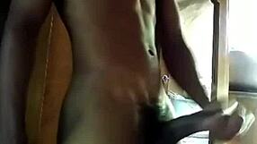 skinny guy beating monster bbc until cumming hard in solo session