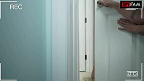 Petite stepsis rides stepbro's massive cock that's thick like her forearm in wet pussy slam