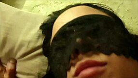 Kalena Mitrak - Meter Vendada Me Faz Ter Ideias Safadas. I Blindfold Her in Bedroom for Cumshot Facial on Big Tits!