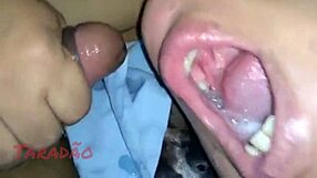 Leiteira Slut Swallows Cum in Interracial Action. Massive Tits Jiggle During Deepthroat.