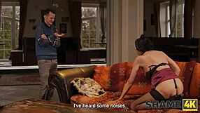 I feel so ashamed as this brunette milf Xenia Nice gets fucked by that big young British cock