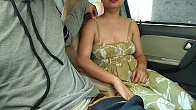 hey, blackmailing and fucking my gf in outdoor risky public sex with ex bf in car, she's tight and beautiful