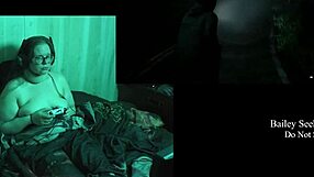 naked alan wake 2 play through part 19 with bbw brunette in glasses showing big natural tits!