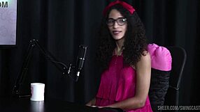 subtle hints of glamour in lingerie as transsexual tifany rocha explores swing cast moments on sheer red