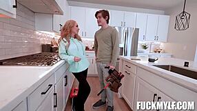 Handyman Feels Overwhelmed As He Cums On Danae Mari's Tits With Tyler Cruise