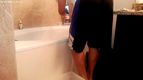 In the bathroom, someone was handling general tidying up as part of house chore work