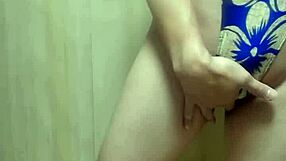 Isn't this gorgeous gold leotard perfect for my long anal plug training session?