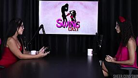 subtle hints of glamour in lingerie as transsexual tifany rocha explores swing cast moments on sheer red