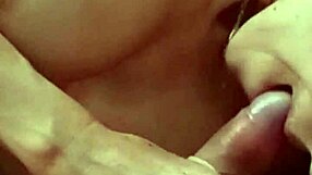 I love how my neighbor sucks my hard cock until she gets all the cum on her natural tits.