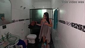 What Happens When Boyceta Joins The Girls' Fun And Ends Up Taking That Brazilian Teen's Juicy Shaved Pussy In Bathroom Shower?