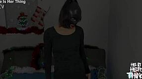 dominant mistress binds slave and farts on his face during wet blowjob session