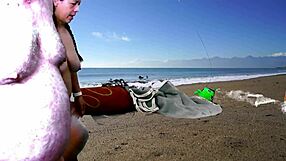 Close-Up Preview of Agarabas and Olpr in Outdoor Beach Anal Fucking with Big Cock and Gaping Pussy