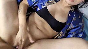 geisha girl gets overwhelmed by big black cock leading to intense orgasm