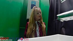 oh man i dressed up as a sexy secretary in stockings for my first gloryhole blowjob and swallowed that cumshot like a pro