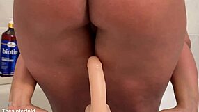 I love sliding my white dildo deep inside while solo masturbating with toys