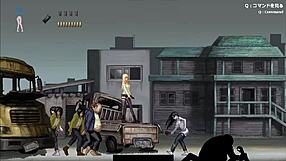 Horny blonde gets gangbanged in wild anal group action during intense game session