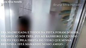 Bruna Silva Hotwife Bareback Fucked by Cuckold's Friend After Party with Creampie Inside