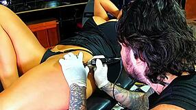 Vloog the brunette left the tattoo artist completely crazy with her presence