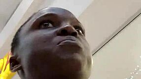 Nigerian Bitch Heads to West Hills Mall Bathroom for Intense Outdoor Masturbation Session