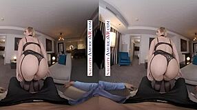 I'm exploring this virtual reality setup where Kate England connects with you through Naughty America