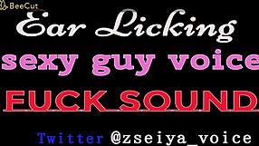 Asian Japanese Guy Licking Ears with Sexy Fuck Sounds in ASMR