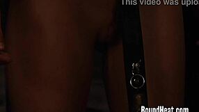 two hot lesbian slaves tied up together by dominant madame, contrasting submission with intense domination