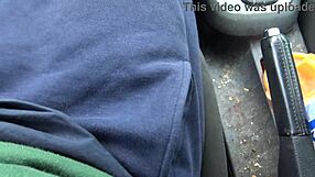 Busty French Amateur Stepmom Gropes Stepson's Cock in Car During Taboo Ride