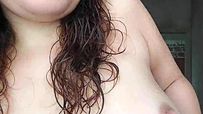 the milf starts stripping down completely naked while she cleans up the entire house step by step