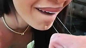 Do you love watching this teen brunette latina give a rimjob in pov? Her natural tits bounce during sloppy blowjob until cum in mouth