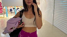 Fit Couple Picks Up At Gym For Rough Outdoor Pool Fuck In Leggings