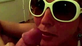 Hot Blonde Slut In Bikini And Glasses Drains Every Drop Of Jizz