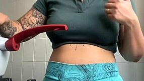 Do you like how I show off my swollen big pussy while flashing it in exhibitionist style?