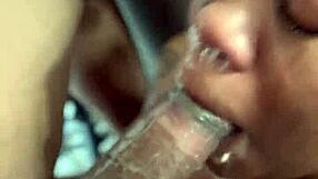 hey, check out this ghetto ass head throat training with ebony blowjob and deepthroat action
